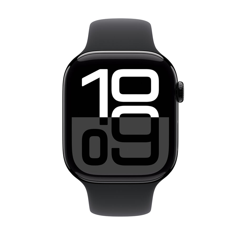 Apple watch series 10 GPS + cellular 46mm aluminum case with black sport band - m/l-null