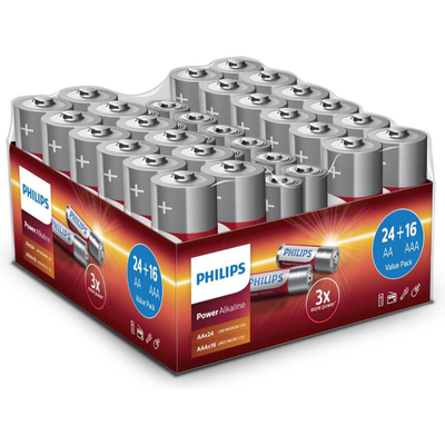 Philips alkaline batteries aa-24 & aaa-16, , medium