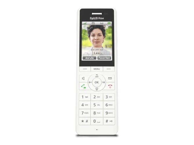 Avm fritz!fon x6 / cordless extension handset / answering system / with internet radio with caller id / eco dectgap / 3-way call capability / sip / white, , medium-null