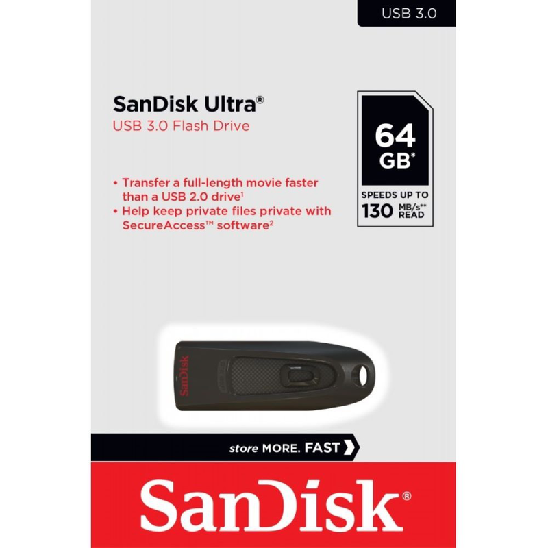 Sandisk ultra 64GB USB 3.0 flash drive, , medium-null