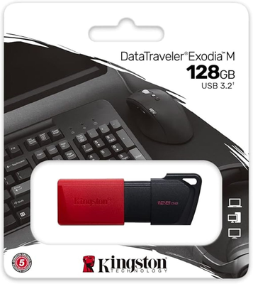 Kingston datatraveler exodia m 128GB USB 3.2 black+red, , medium