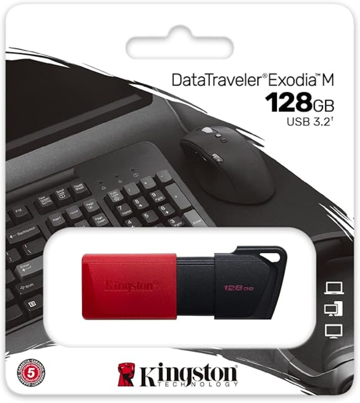 Kingston datatraveler exodia m 128GB USB 3.2 black+red, , medium-null