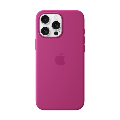 iPhone 16 pro max silicone case with MagSafe fuchsia, Fucshia, medium