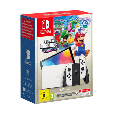 Switch OLED model super mario bros wonder pre-installed & 12 months nintendo switch online