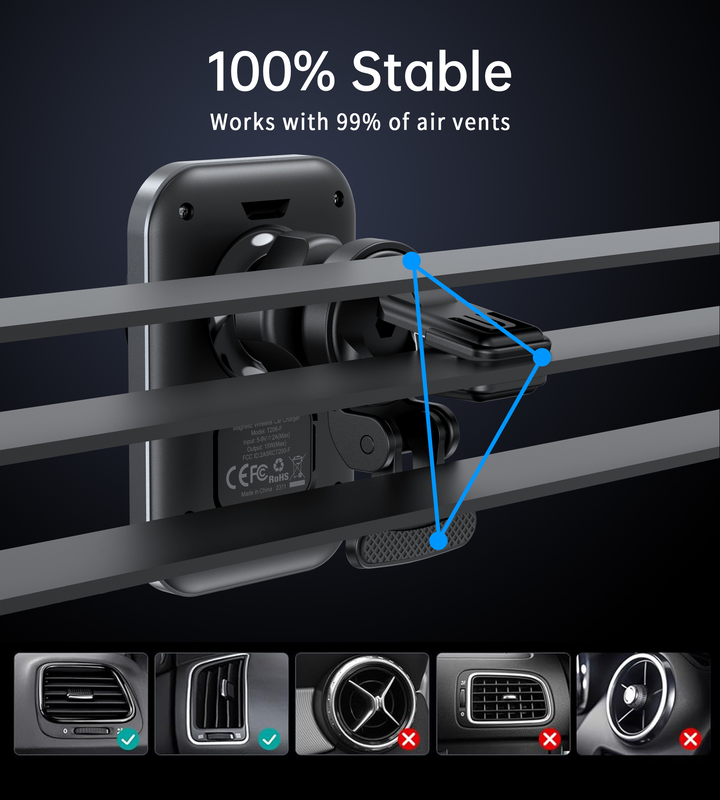 Choetech car holder with inductive charger up to 15w, , medium-null