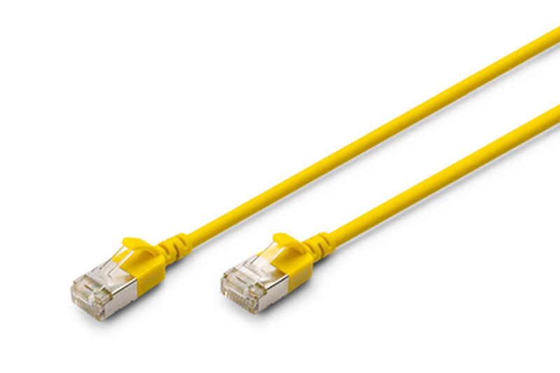 Digitus cat 6a f-ftp slim patch cable, awg 32/7 - cat 6a - ftp - 5 m - gelb, , medium-null