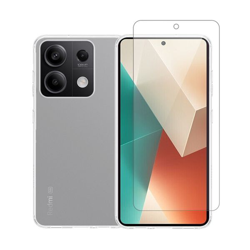 Product image: TPU & tempered glass set transparent Redmi note 13 pro / poco m6 pro-null
