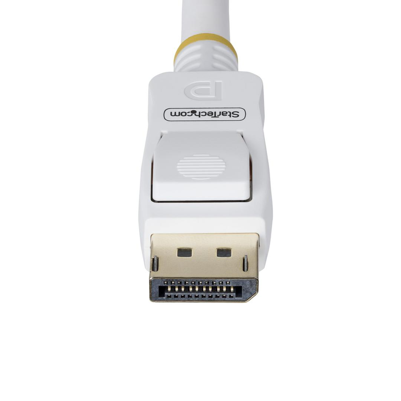 Displayport cable - displayport (m) latched to displayport (m) latched - displayport 1.2 - 1.8 m - 4k60hz support, 2k144hz support, 1080p support 240hz, halogen-free, passive - white-null