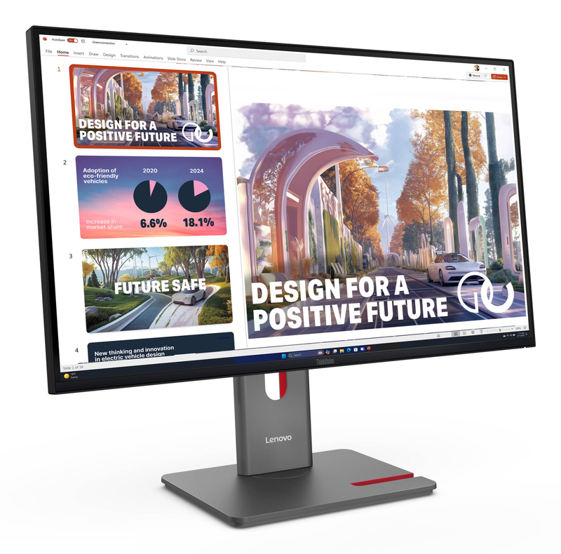 Lenovo thinkvision p27qd-40 27" qhd ips 120hz USB-c 140w pd dock monitor 2.5GBe kvm 98% dci-p3 HDMI 2.1 displayport raven black-null