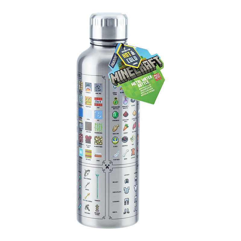 Paladone minecraft matal water bottle, , medium-null