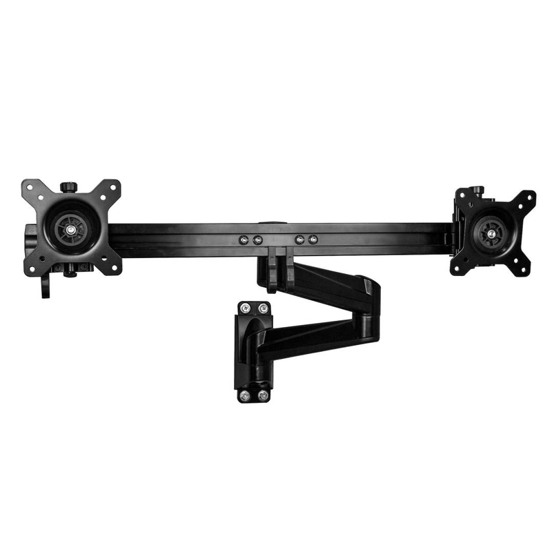 Startech.com armdualwall wall mount dual monitor arm for two 24 inch displays 5kg crossbar tilt black-null
