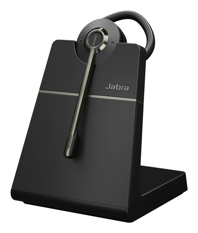 Jabra engage 55 se uc convertible wireless dect headset USB-a link 400a dongle 3 wearing styles charging stand black-null