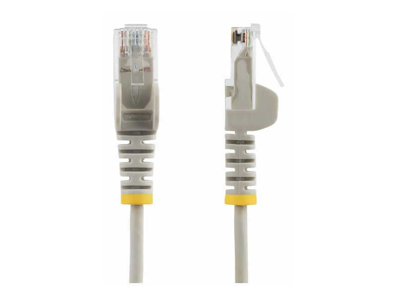 Startech.com 10m gray slim cat6 ethernet cable, snagless, 28awg, lszh / patch cable / rj-45 (m) to rj-45 (m) / 10 m / 3.6 mm / utp / cat 5/5e/6 / ieee 802.3bt / halogen-free, snagless / grey-null