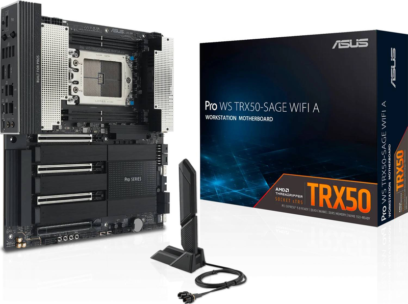 Asus pro ws trx50-sage Wi-Fi a str5 trx50 ceb workstation motherboard ddr5 ecc Wi-Fi 7 10g lan, , medium-null