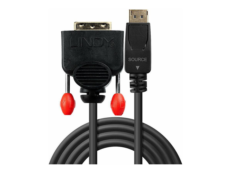 Lindy - displayport cable - displayport (m) to dvi-d (m) - 1 m - black-null