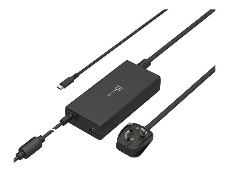 J5create jup2290c 100w USB-c pd super charger 90w USB-c plus 10w USB-a detachable cord black-null