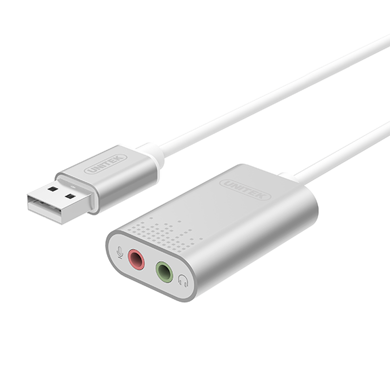 Product image: Unitek y-247a USB soundcard from USB to stereo audio headset/speaker and microphone, , medium-null