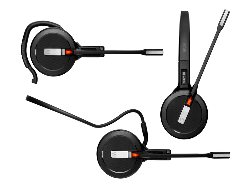 Epos impact sdw 5016t wireless dect headset system convertible triple connectivity ms teams certified black-null