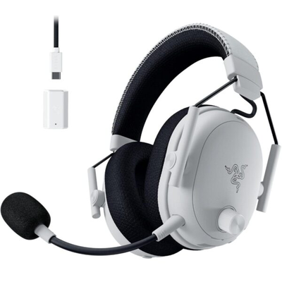 Razer blackshark v3 pro white anc wireless gaming headset 70h battery 2.4GHz/bt/USB pc/PS5, White, medium