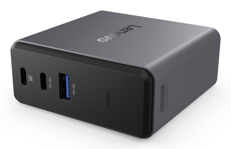 Lenovo x9 charging gan dock 40bd0065eu USB-c 60w with HDMI 2.1 output compact travel dock eu black-null