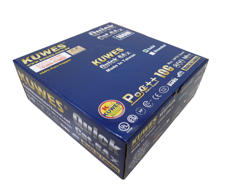 Kuwes cat6a utp pure copper indoor 100m grey, , medium-null