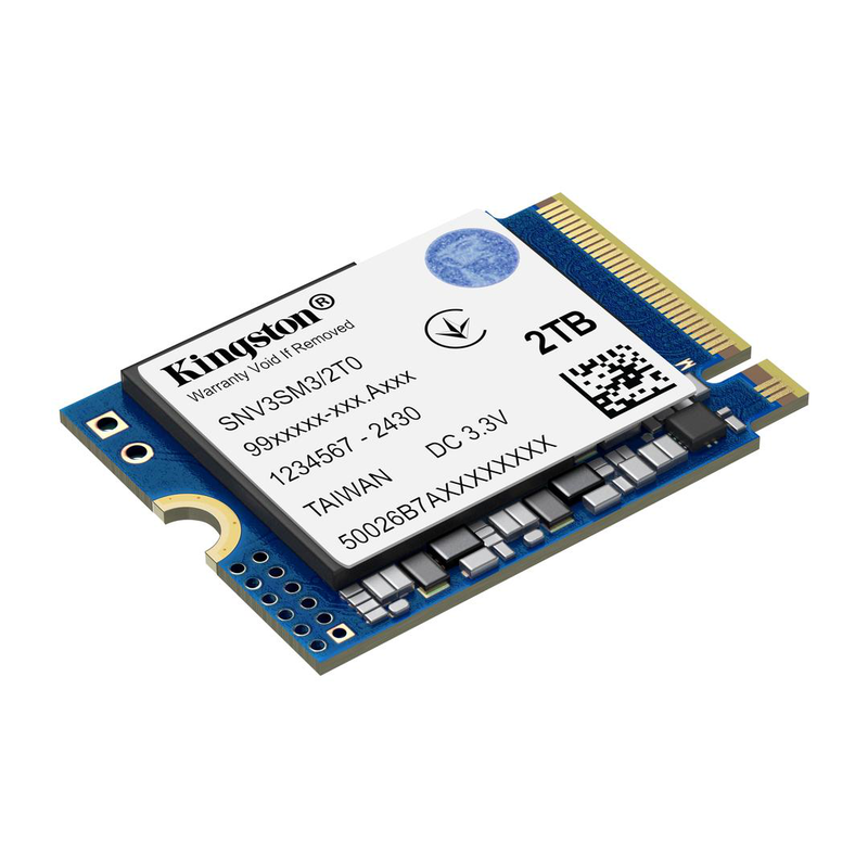 Kingston nv3 snv3sm3/2t0 2TB nvme SSD m.2 2230 pcie Gen4 up to 6000mb/s for steam deck and handhelds-null