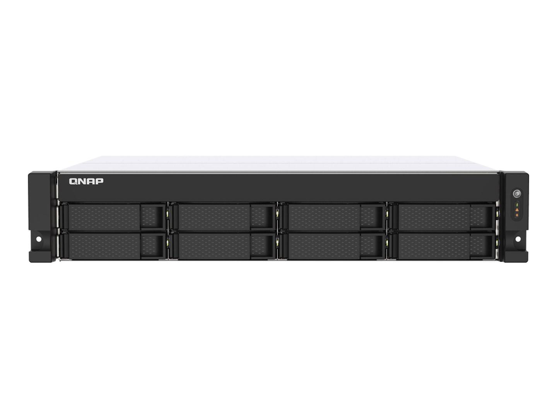 Qnap ts-873aeu-4G 8-bay 2u short-depth rackmount nas AMD ryzen v1500b 4GB ddr4 dual 2.5GBe dual m.2 diskless-null
