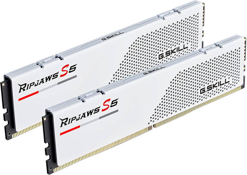 G.skill ripjaws s5 white 96GB (2x48GB) ddr5-6000 cl30 intel xmp 1.35v desktop memory kit f5-6000j3036f48gx2-rs5w-null