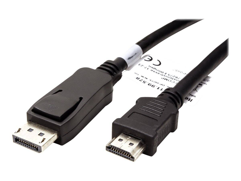 Value / adapter cable / displayport male to HDMI male / 2 m / shielded / black-null