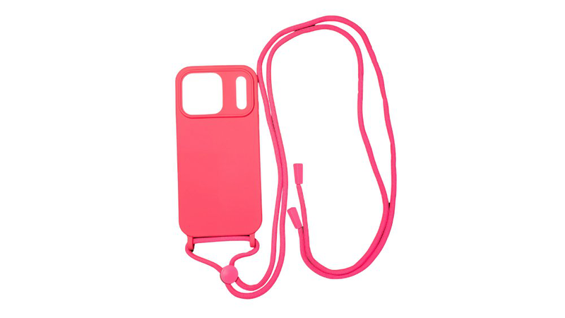 Crossbody silicone phone case &ndash; fuxia iPhone 17 pro max, , medium-null