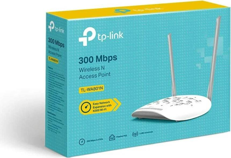 Tp-link tl-wa801n n300 wireless access point Wi-Fi 4 2.4 GHz multi-mode passive poe injector included-null