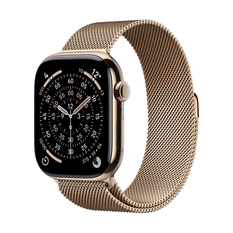 Apple Watch Series 11&nbsp;GPS + Cellular 46mm&nbsp;Gold Titanium Case with Gold Milanese Loop - S/M-null