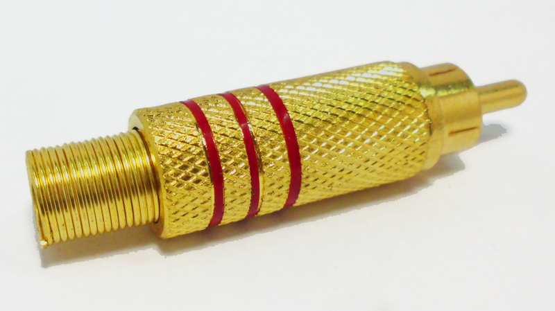 Digitmx dmx-rcar rca plug gold red, , medium-null