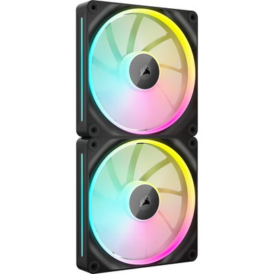 Corsair icue link lx140 rgb 140mm pwm fans dual pack starter kit black (co-9051028-ww), Rgb, medium