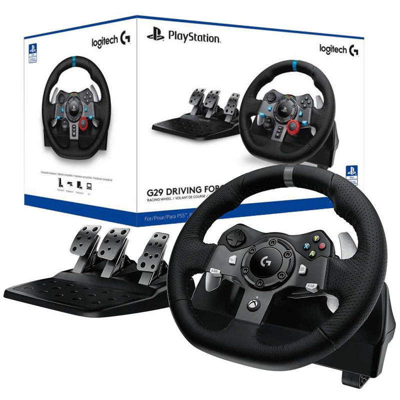 Logitech wheel g29 driving force racing &tau;&iota;&mu;&omicron;&nu;&iota;έ&rho;&alpha; ( PS5/ps4/pc ), , medium-null