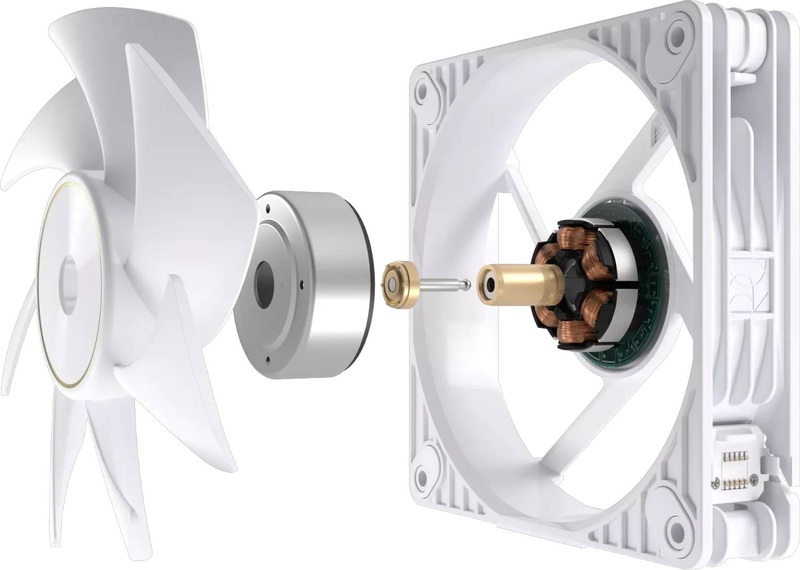 Asus proart pf120 pwm case fan 120mm single pack white daisy-chain lcp blade fdb bearing 3000rpm-null