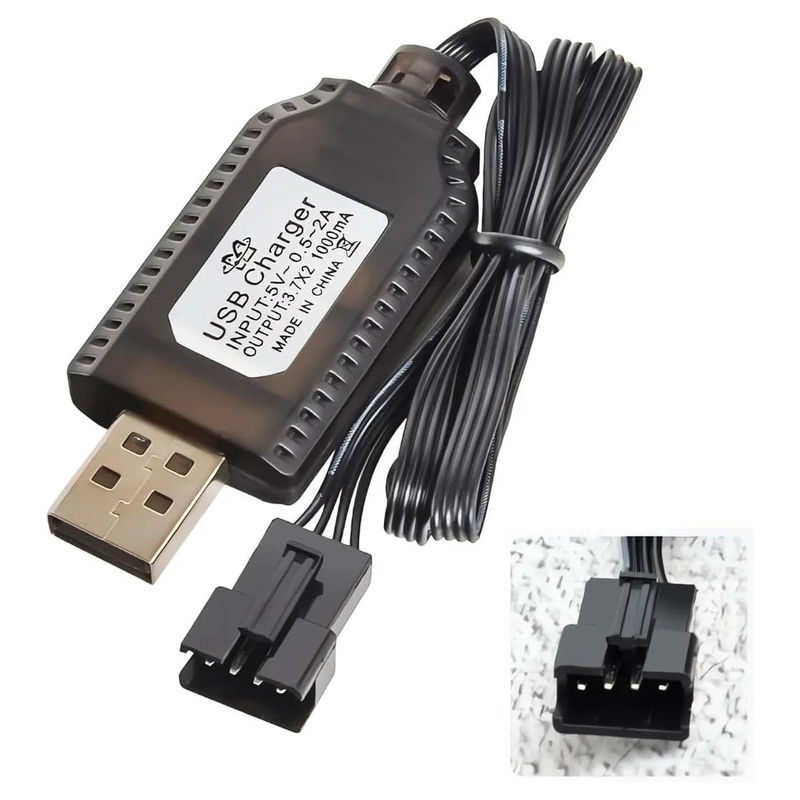 Lithium USB battery charger 7.4v 500ma 4-pin, , medium-null