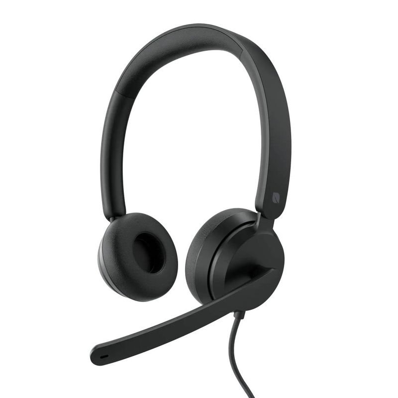 Incase modern USB-c wired on-ear headset designed by microsoft noise-cancelling mic teams certified black-null