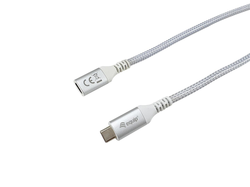 Equip USB 3.2 Gen 2 USB-c to USB-c extension cable, 1.0m, m/f, 4k/60hz, 10GBps, white, , medium-null