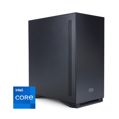 Infinity gear alpha 3s rev.4 (core i3-14100/16GB ddr4/500GB SSD/windows) desktop pc, Black, medium