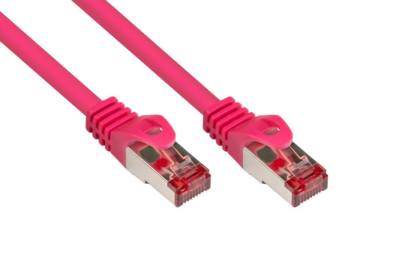 Good connections rns / patch cable / rj-45 (m) to rj-45 (m) / 25 m / sftp, pimf / cat 6 / molded, snagless / magenta, , medium-null