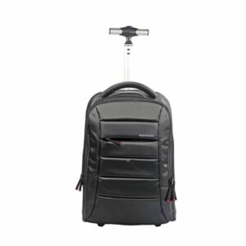Bizpack-tr.black 15.6&Prime; trolley laptop bag heavy duty w/multiple storage promate, , medium-null
