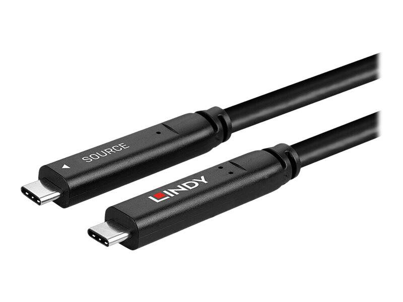 Lindy 43333 | 10m USB 3.2 Gen 2 & displayport 1.4 Type-C fibre optic hybrid cable | 10GBps | 4k@60hz | 60w pd | thunderbolt 3-null