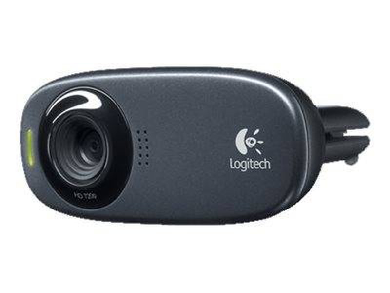 Logitech c310 HD webcam 720p 30fps built-in mic USB clip-mount black-null
