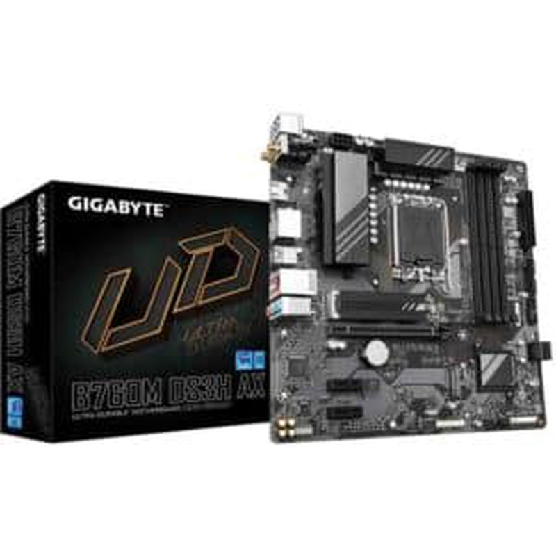 B760m ds3h ax ddr5 motherboard micro atx lga1700 (gen12 & 13) gigabyte, , medium image number null