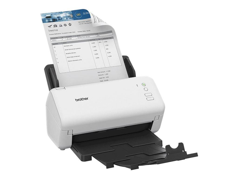 Brother ads-4100 / document scanner / dual cis / duplex / a4 / 600 dpi x 600 dpi / up to 35 ppm (mono) / up to 35 ppm (colour) / adf (60 sheets) / up to 5250 scans per day / USB 3.0, USB 2.0 (host), , medium-null