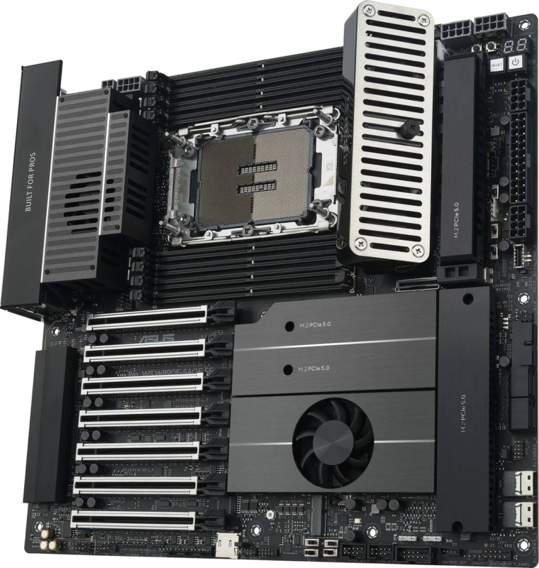 Asus pro ws w890e-sage se workstation motherboard socket lga 4710 intel w890 eeb 8x ddr5 rdimm pcie 5.0 dual 10GBe ipmi-null