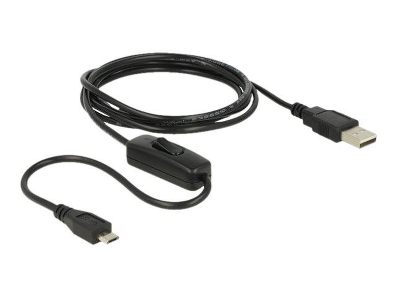 Delock / USB cable / micro-USB type b (power only) (m) to USB (power only) (m) / 1.5 m / black-null