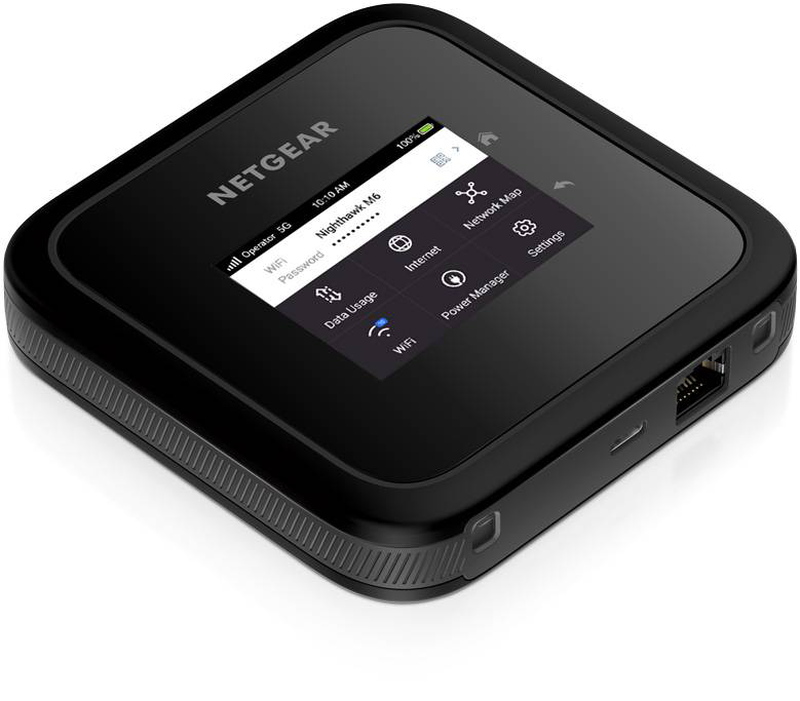 Netgear nighthawk m6 mr6150 5G mobile hotspot router Wi-Fi 6 ax3600 gigabit USB-c touchscreen battery black-null