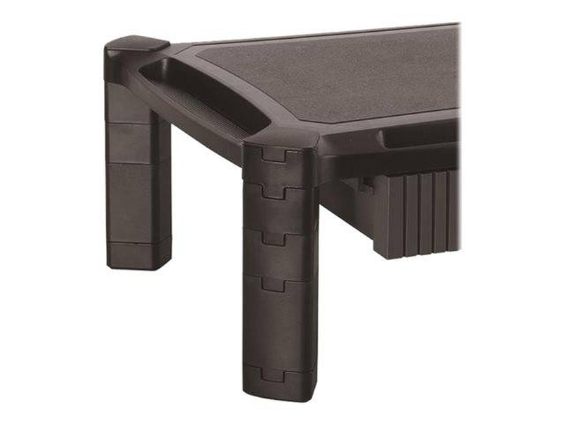 Startech.com monstadjdl large monitor riser stand with drawer height adjustable for up to 32 inch 10kg black-null